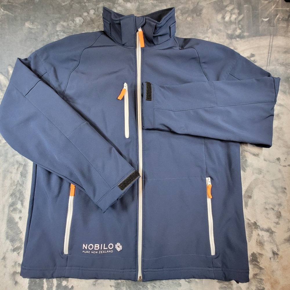 Clique Mens XL Nobilo New Zealand Softshell Jacket Navy‎ Blue Fleece Lined